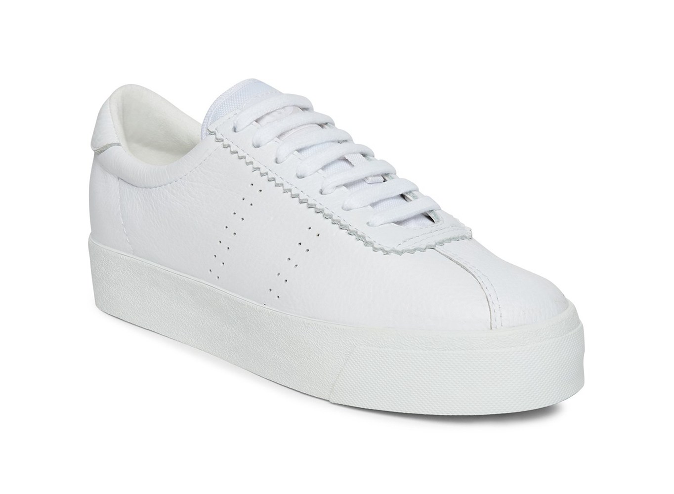 Platform Feminino Branco - Superga 2854 Club 3 Full Comfort Couro - PCJFS-8649